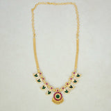 Kerala Gold Plated Short Green Mango Necklace - K Supreme