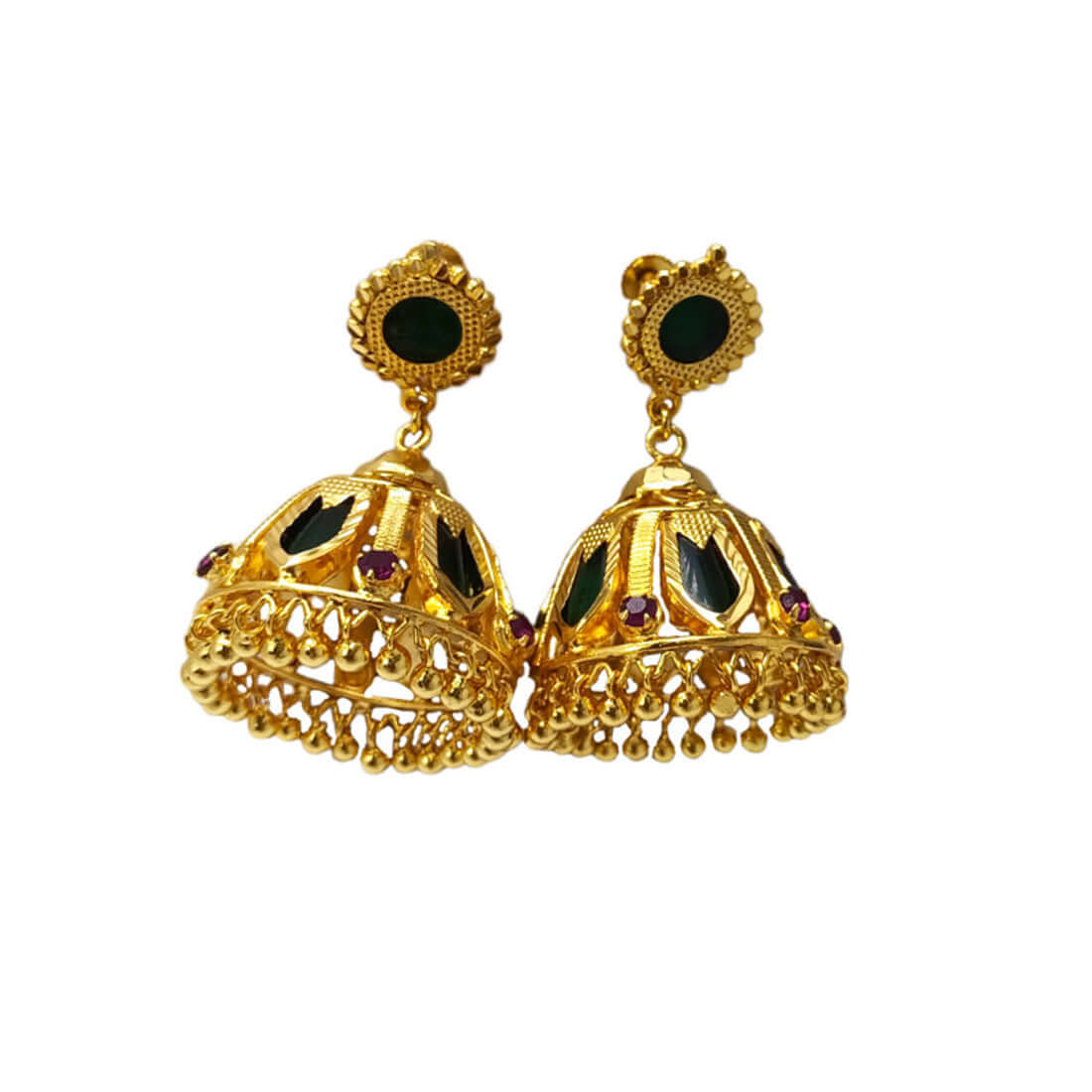 Kerala Premium Gold Plated Nagapadam Jhumka Earrings - K Supreme
