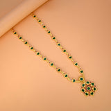 Kerala Traditional Floral Pendant Palakka Long Necklace