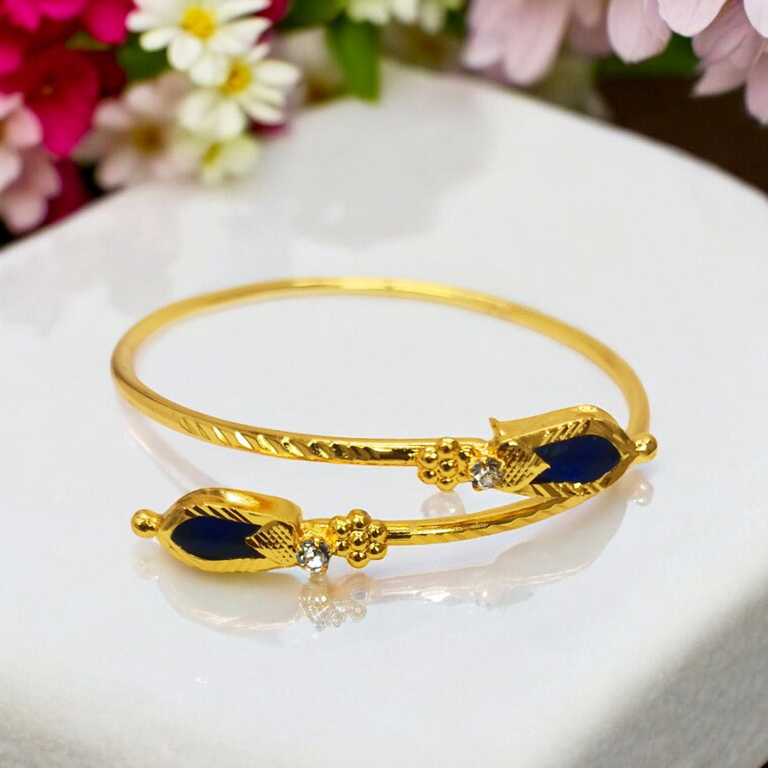 Kerala Traditional Gold Plated Open Nagapadam Bracelet - KSupreme