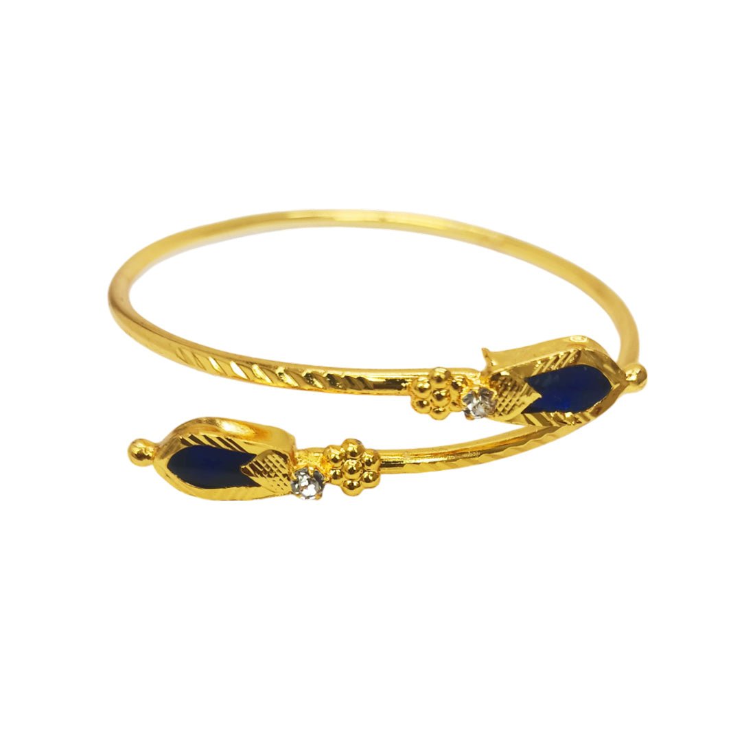 Kerala Traditional Gold Plated Open Nagapadam Bracelet - KSupreme