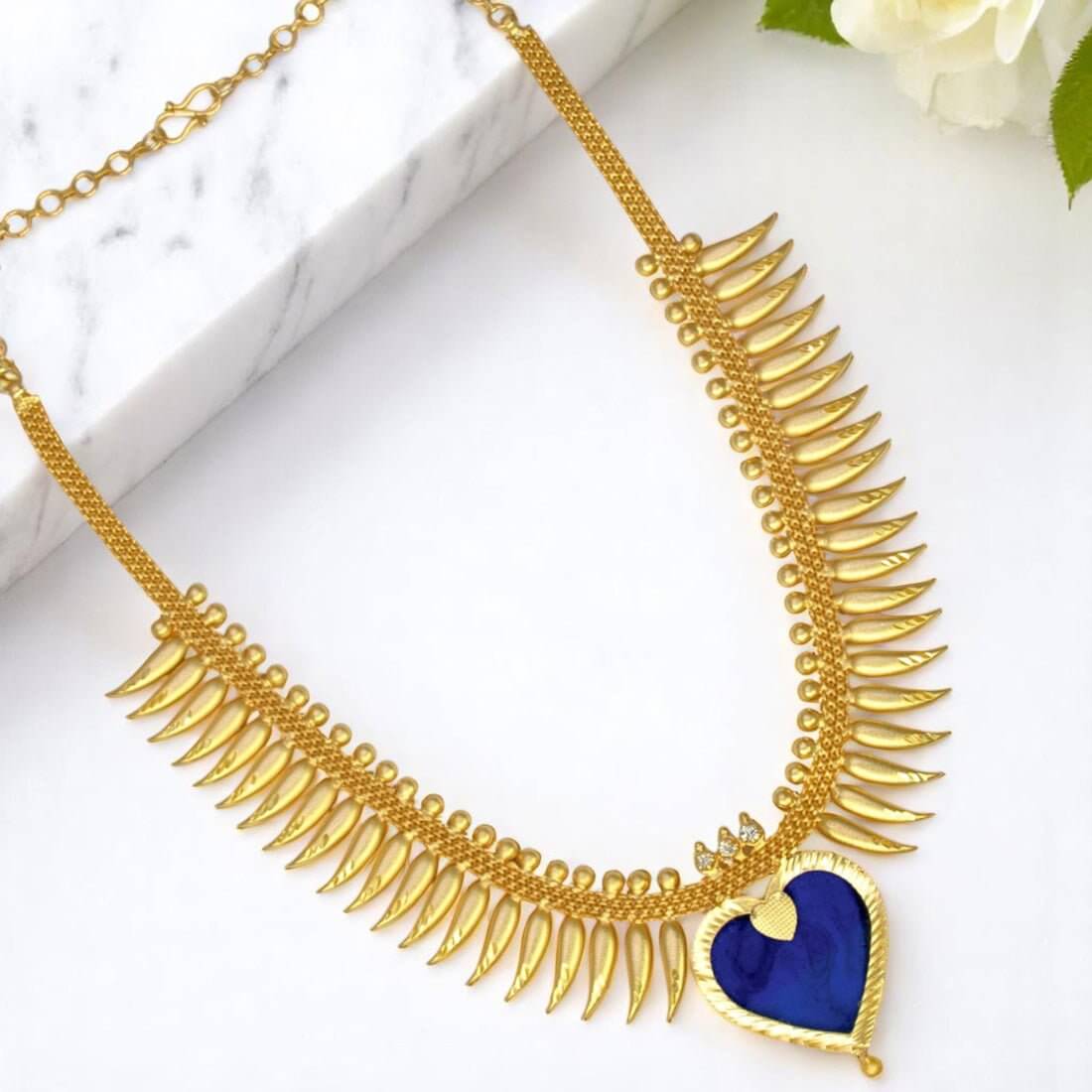 Kerala Traditional Mullamottu Palakka Necklace - KSupreme