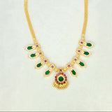 Kerala Traditional Simple Nagapadam Necklace - 4 Stones - K Supreme