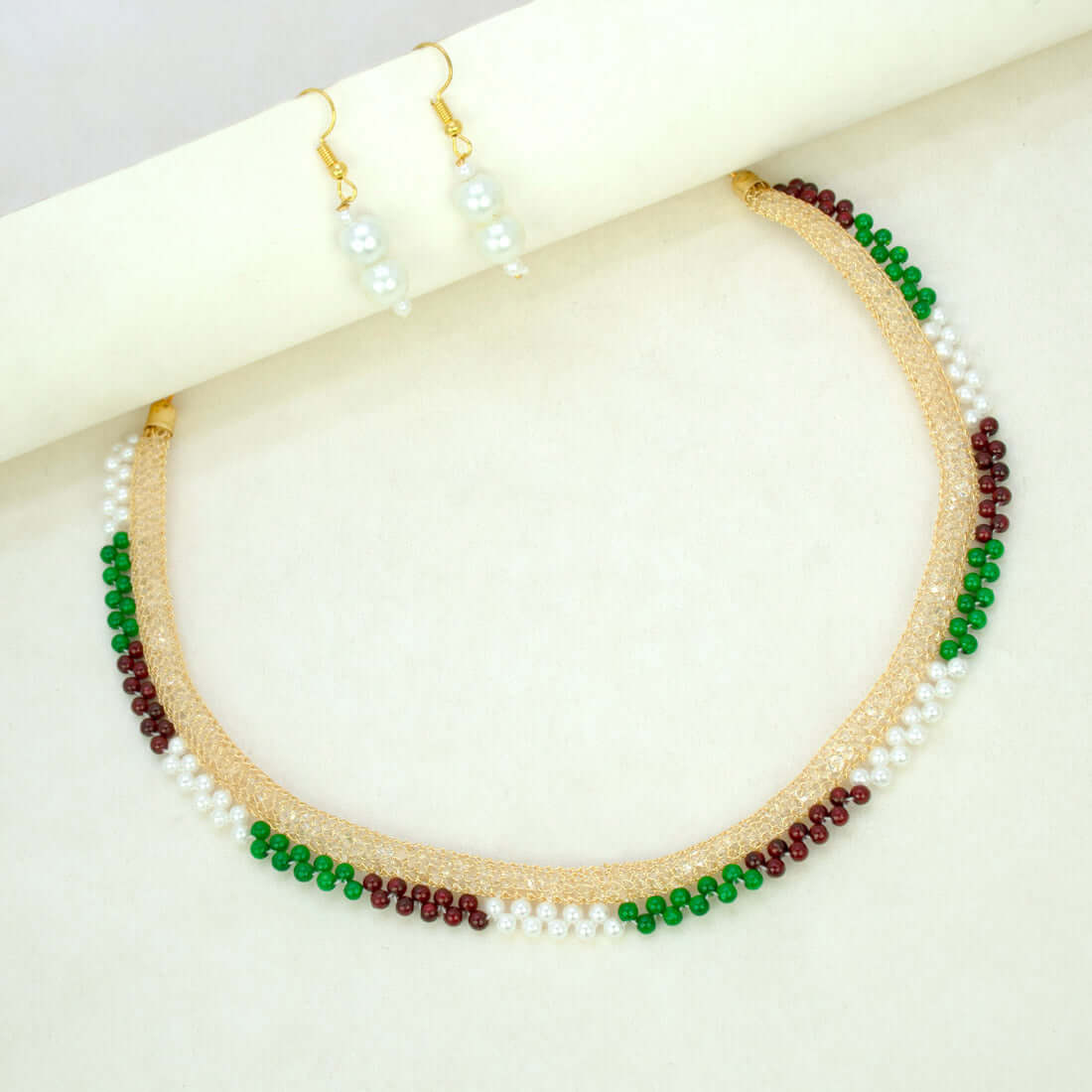 Kids Fashion Mesh Crystal Beaded Necklace Set - K Supreme