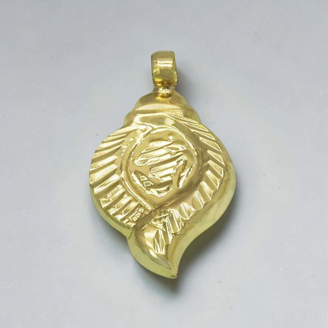 Conch Design Traditional Gold Plated Om Pendant