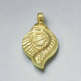 Conch Design Traditional Gold Plated Om Pendant