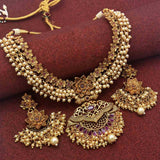 majestic-bridal-antique-pearls-cluster-floral-necklace-set