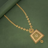 Majestic Gold Plated Kemp and Ruby Long Bridal Necklace - KSupreme