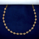 Marvelous Gold Plated Round Stone Necklace - KSupreme
