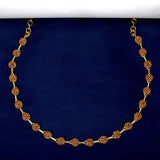Marvelous Gold Plated Round Stone Necklace - KSupreme