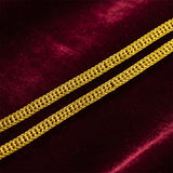 one gram gold designer medium flat rail chain 8p