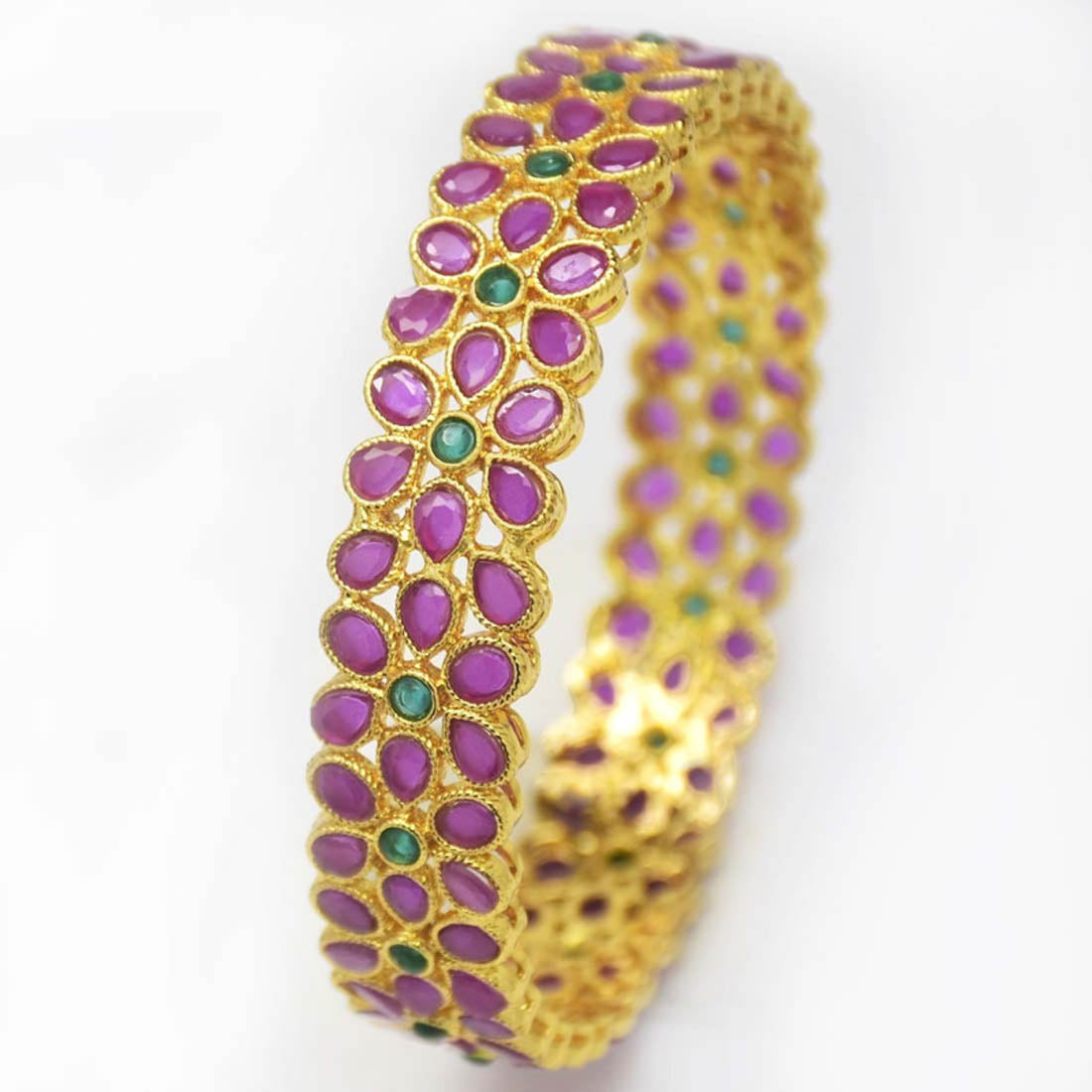 party-wear-gold-plated-floral-ruby-emerald-stone-bangle-for-women-wb