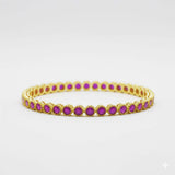 Party Wear Premium Fashion Round Ruby Bangle - K Supreme