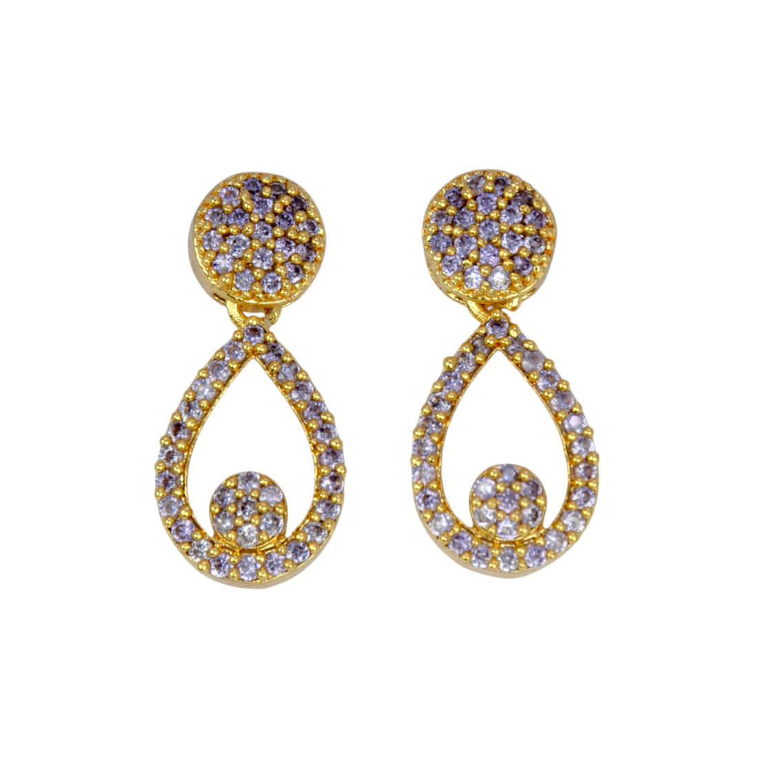 Premium Fashion Tear Drop Design Stone Earrings - K Supreme