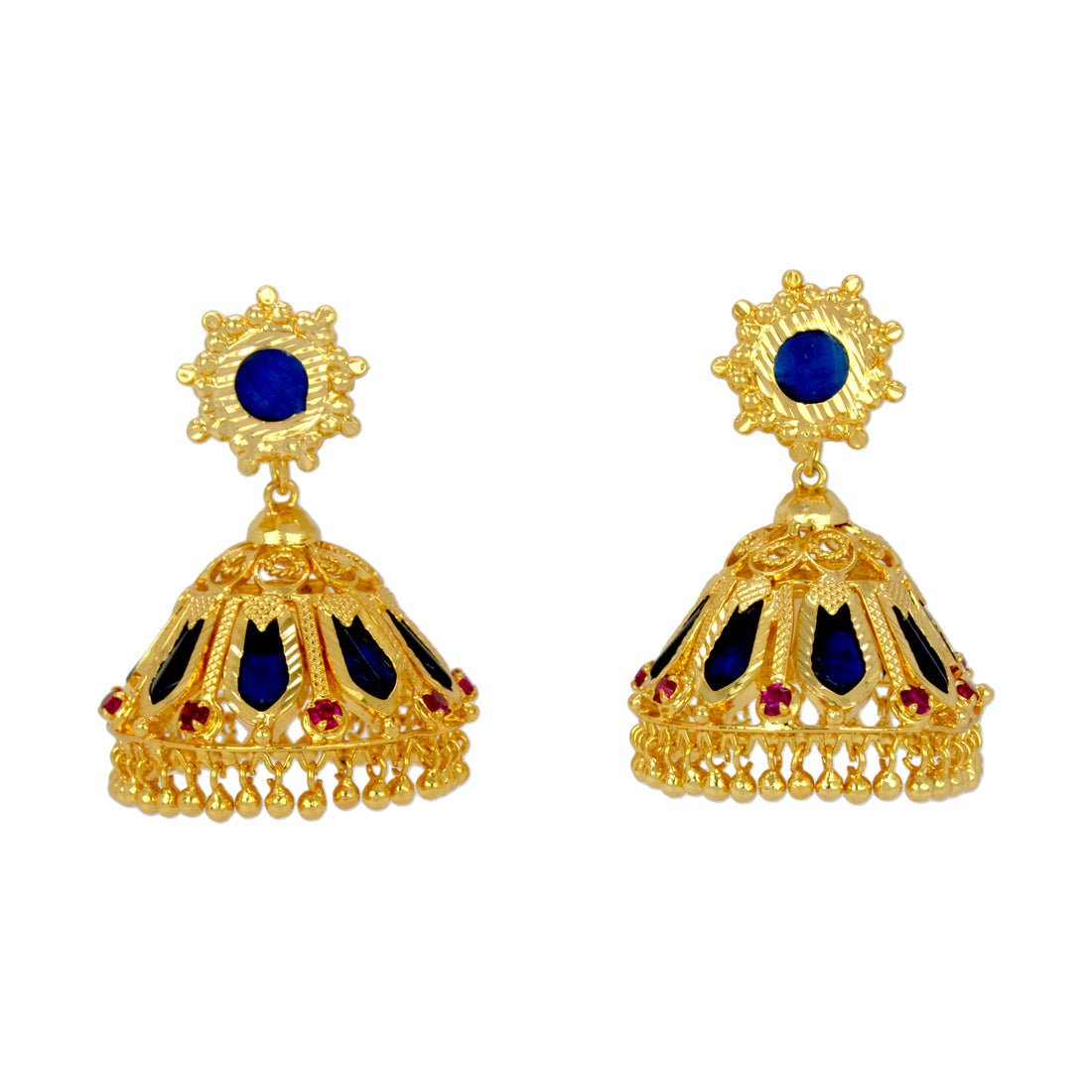 Premium Gold Plated Big Nagapadam Jhumka Earrings - KSupreme