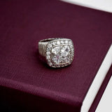 Premium Silver Plated Gent's CZ Stone Finger Ring