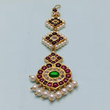 Real Kemp Stone RGW Step Maang Tikka Nethichutti