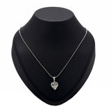 Silver-polished-white-stone-heart-pendant-with-ball-chain