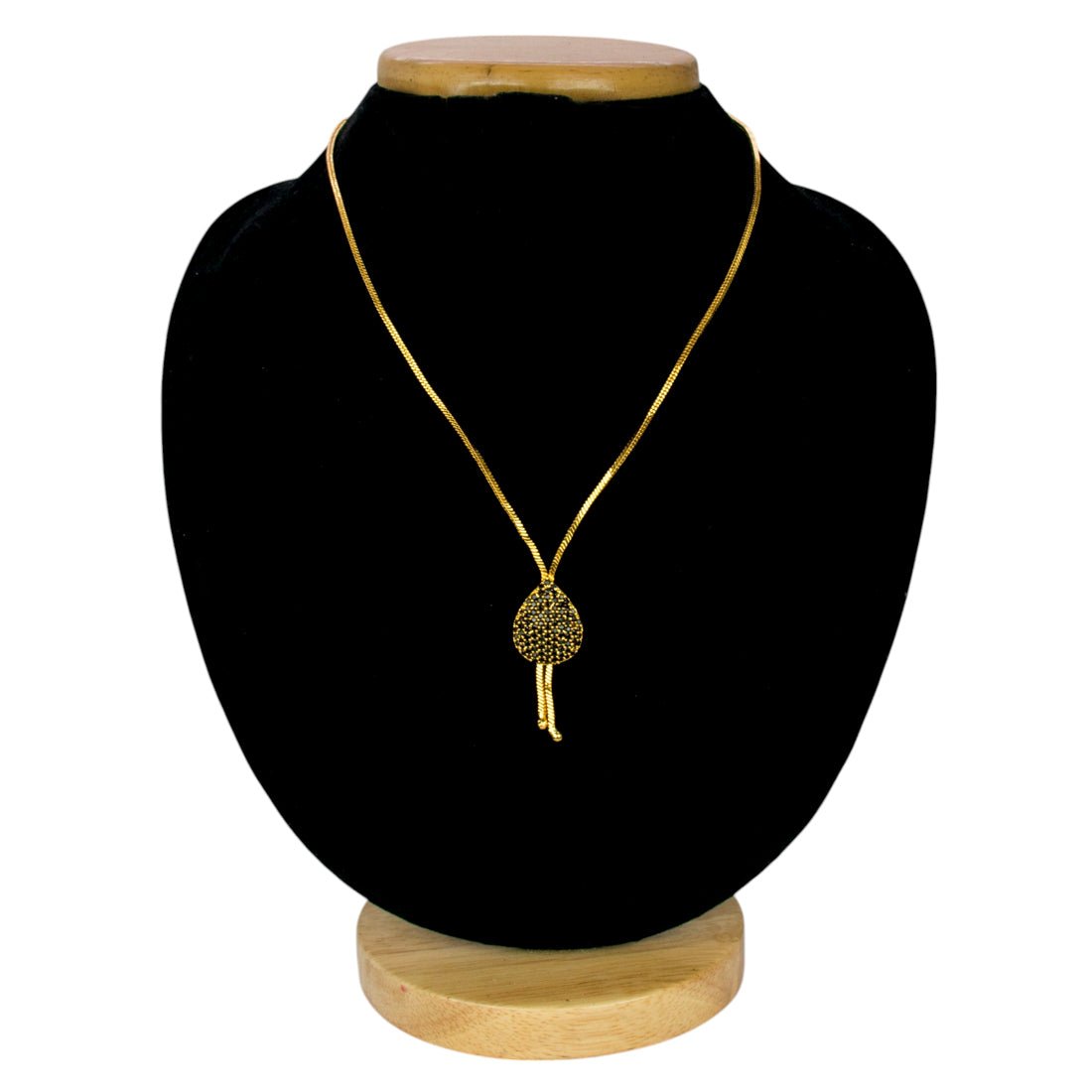 Simple Gold Plated CZ Stone Gopi Pendant Chain - KSupreme