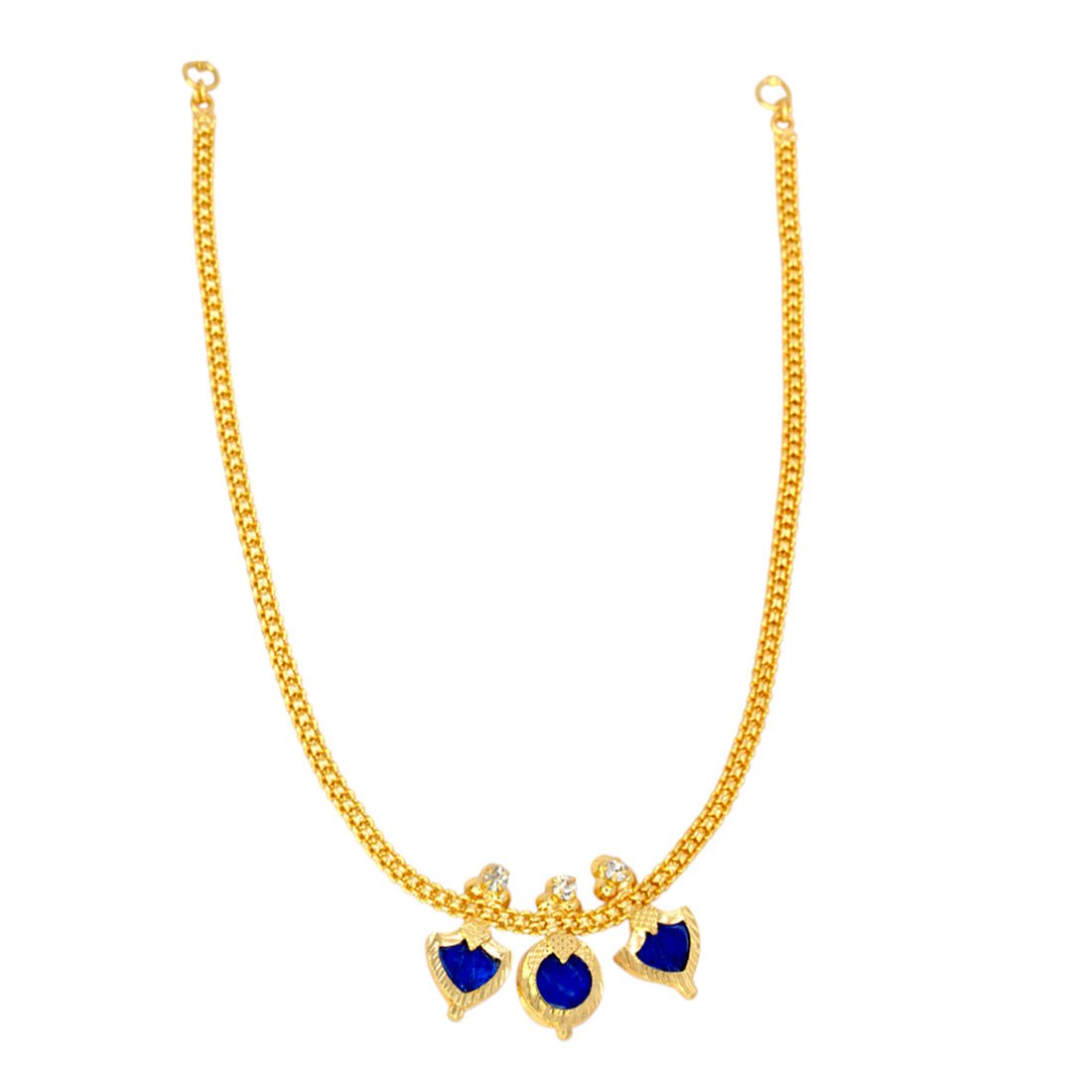 Simple Three Petal Gold - Plated Palakka Necklace - KSupreme