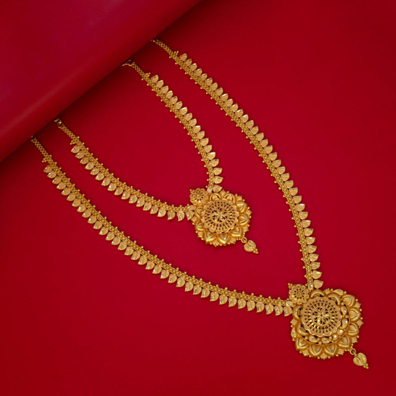 Matte Gold Plated Mango Bridal Jewellery Set