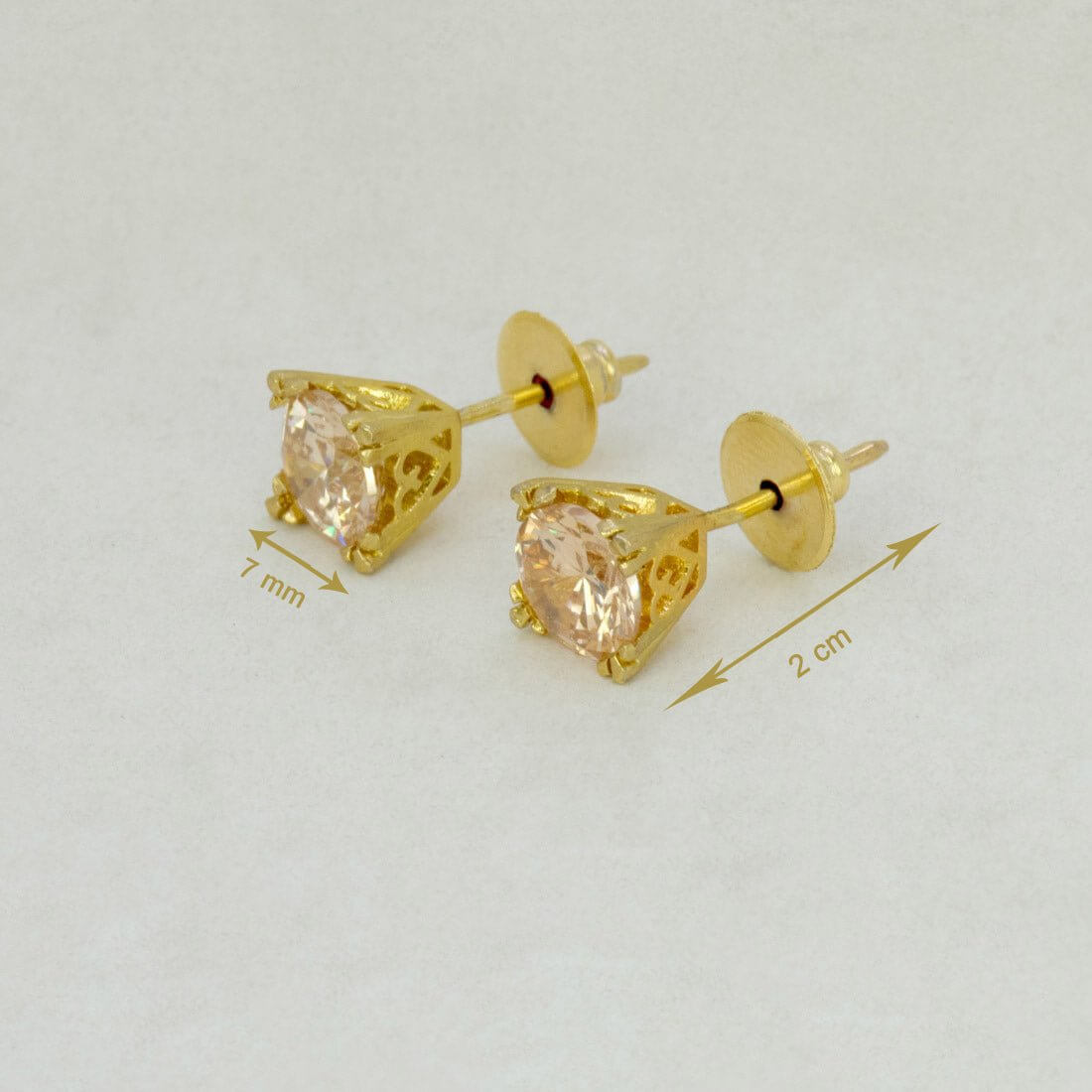 Splendid LCT Single Stone Stud Earrings - K Supreme