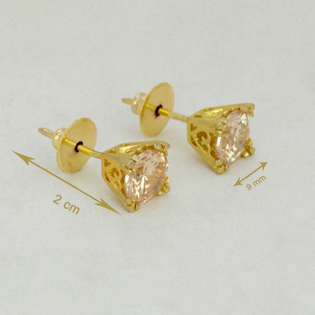 Splendid LCT Single Stone Stud Earrings - K Supreme