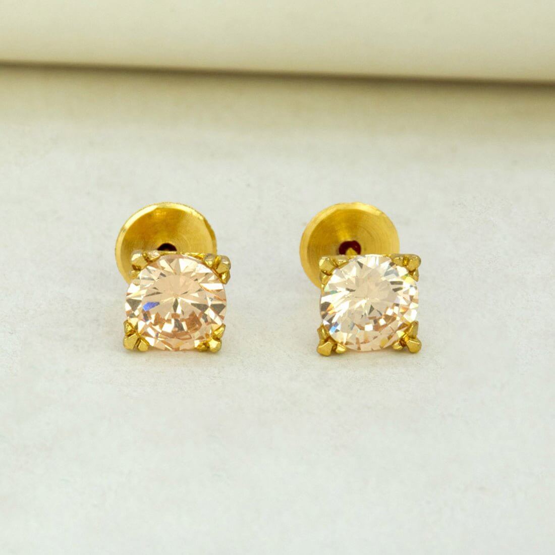Splendid LCT Single Stone Stud Earrings - K Supreme