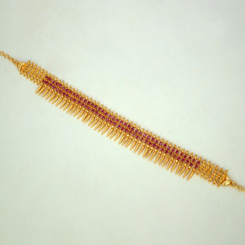 Stunning Gold Plated Jasmine Buds Stone Necklace - K Supreme