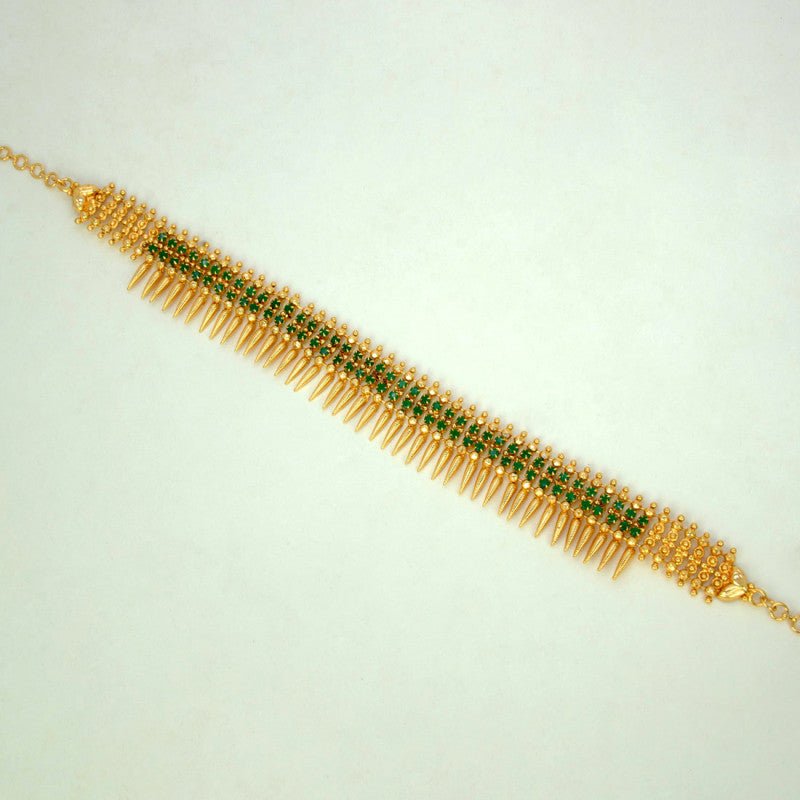 Stunning Gold Plated Jasmine Buds Stone Necklace - K Supreme