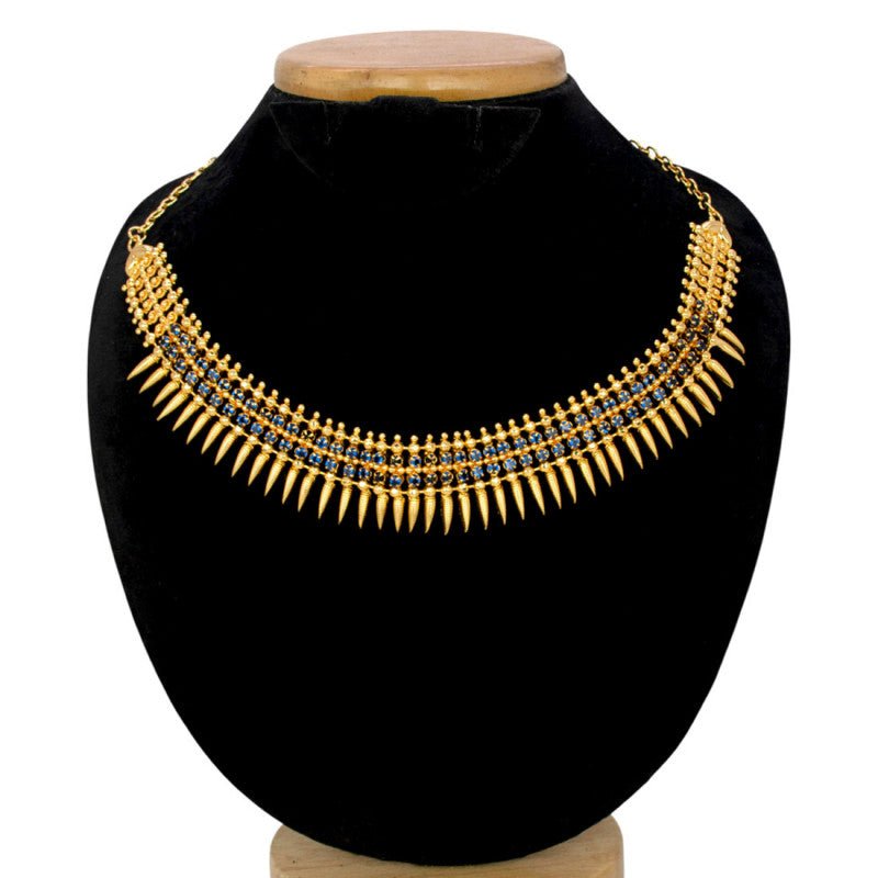 Stunning Gold Plated Jasmine Buds Stone Necklace - K Supreme