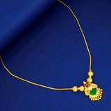 Stunning Gold Plated Ruby Palakka Pendant Necklace