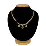 Stunning Green Teardrop Dangling CZ Necklace - K Supreme