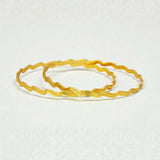 Stylish Designer Gold Plated Thin Zigzag Bangles - K Supreme