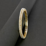 Stylish Gold Plated Thin Pearl Bangles