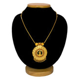 Traditional Gold - Plated Lakshmi Kasu Pendant Necklace - K Supreme