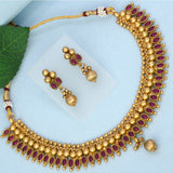 Traditional Kemp Matte Finish Choker Necklace Set - K Supreme