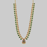 Traditional Kerala Green Palakka Mala Long Haram/Chain