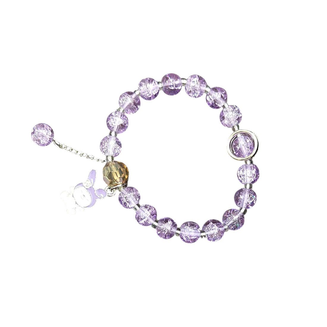 Trendy Fashion Crystal Beaded Labubu Charm Bracelet - K Supreme