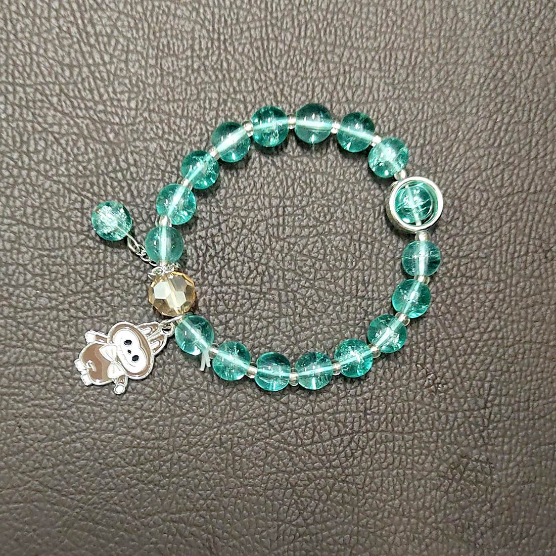 Trendy Fashion Crystal Beaded Labubu Charm Bracelet - K Supreme