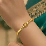 Trendy Gold Plated Beaded Kada Bangle For Women - K Supreme