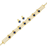 Trendy Gold Plated Palakka Ruby Choker Necklace Set - KSupreme