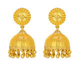 Trendy Gold Plated Plain Jhumka Earrings - K Supreme
