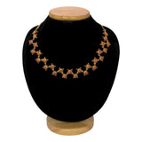 Trendy Gold Plated Ruby Stone Necklace-1