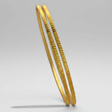 Trendy Gold Plated Semi Circle Design Thin Bangles