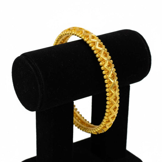 Trendy Gold Plated Spring Design Bangle - K Supreme