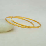 Trendy Gold Plated Thin Designer Bangles - K Supreme