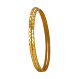Trendy Gold-Plated Wavy Pattern Bangles