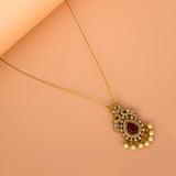 Trendy Invisible Chain CZ Victorian Pendant Necklace - KSupreme