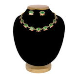 Trendy Matte Gold - plated Lotus Necklace Set - K Supreme